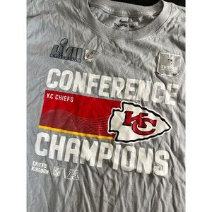 Nike NFL T-Shirt Womens Medium Gray Kansas City Chiefs Football Short Sleeve